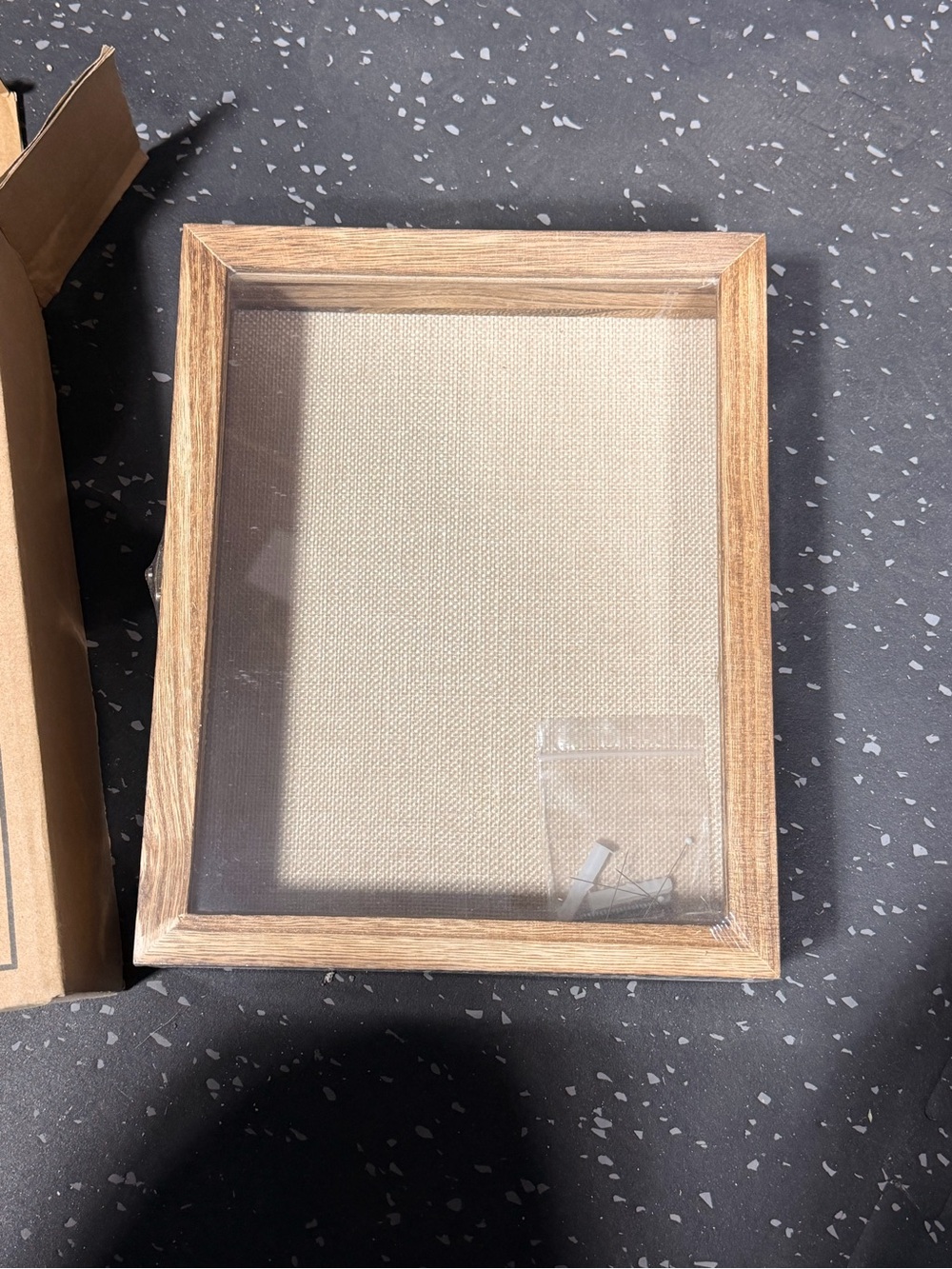 Frame Denim Natural Wood Frame with Beige Fabric Insert